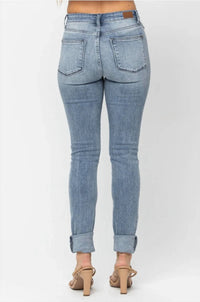 Judy Blue - Women's Susannah High Waist Tall Heavy Destroyed Skinny Jeans