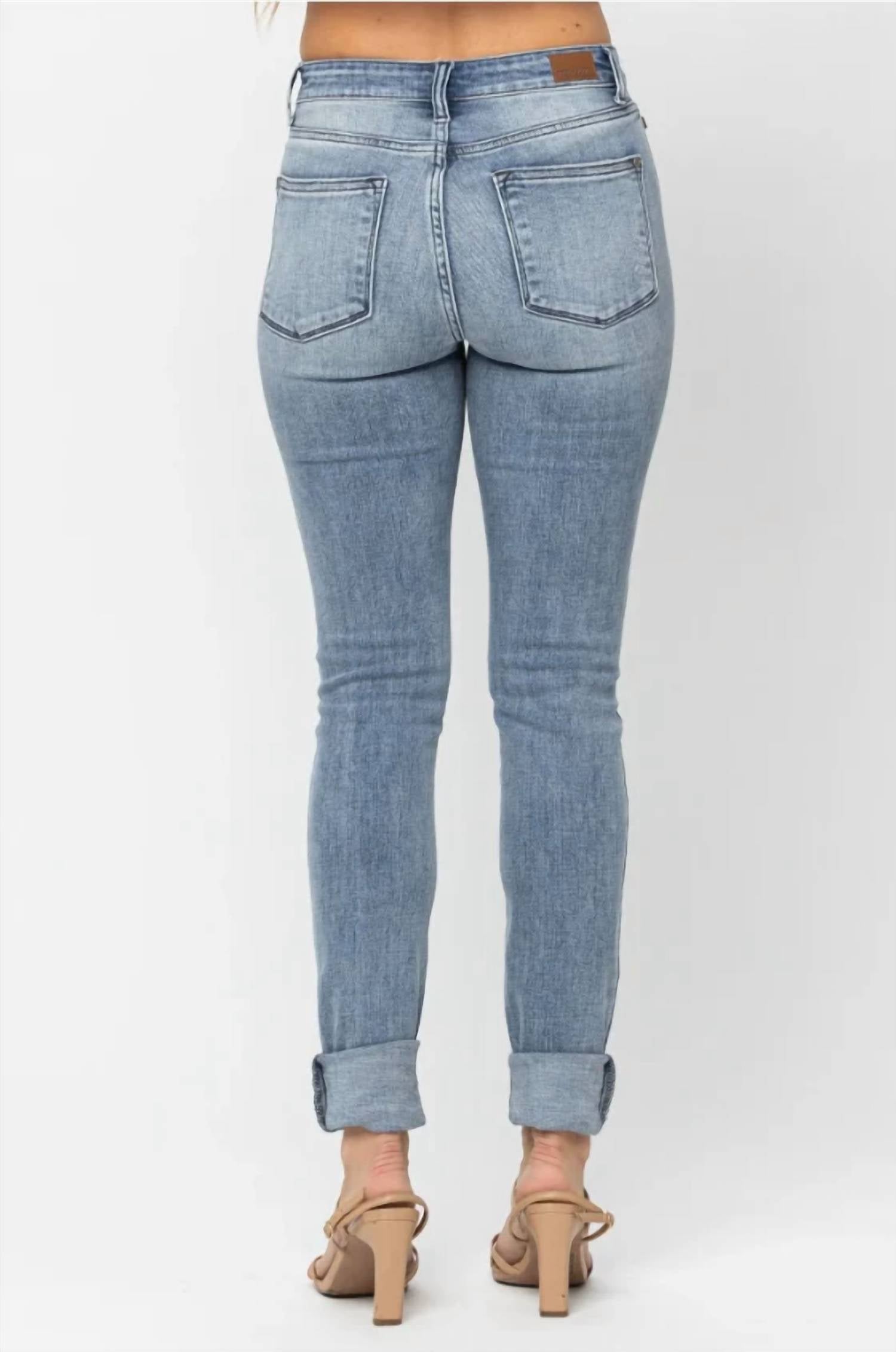 Judy Blue - Women's Susannah High Waist Tall Heavy Destroyed Skinny Jeans