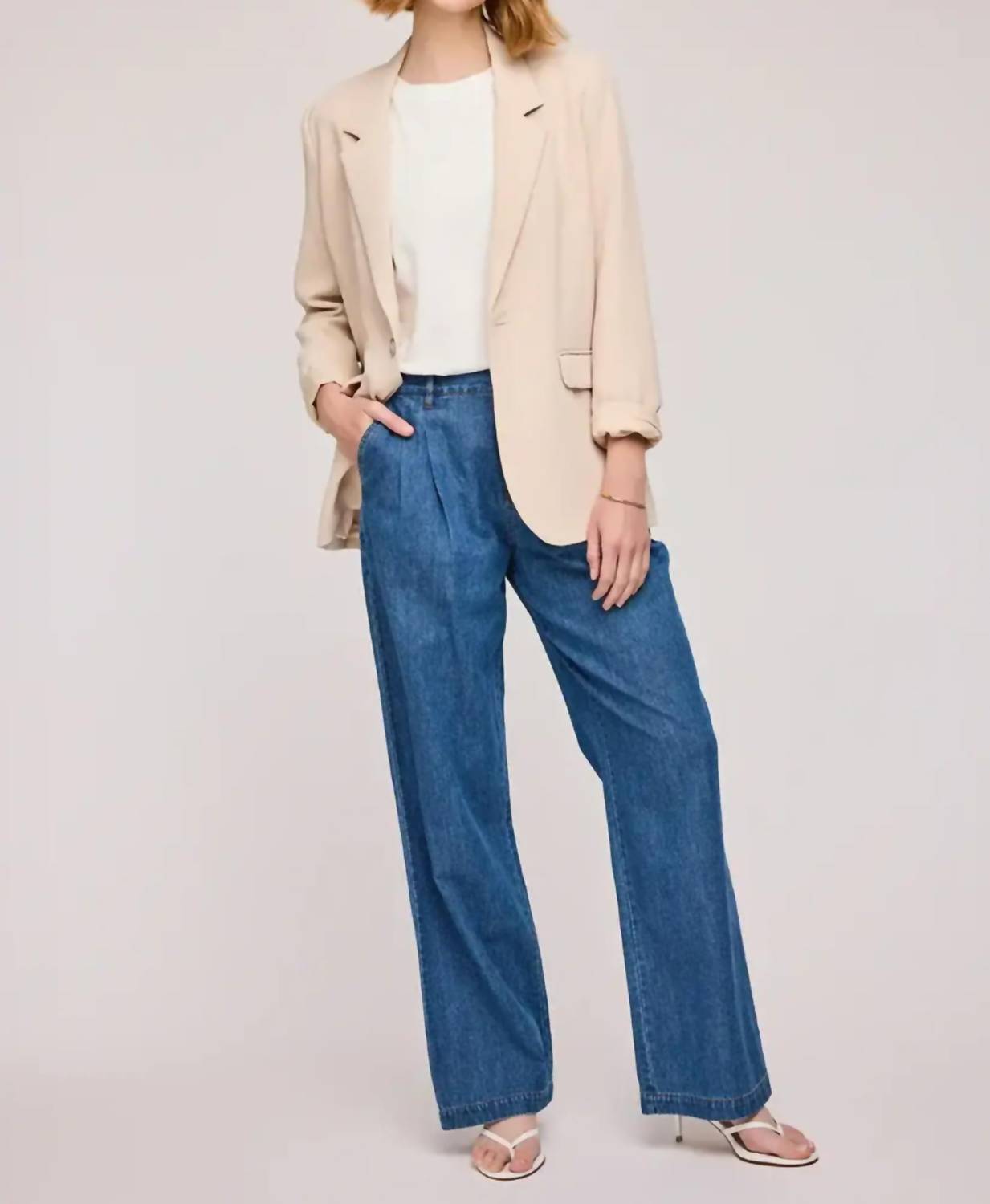 Gentle Fawn Hawthorne Long Sleeve Blazer in bone - women's jacket