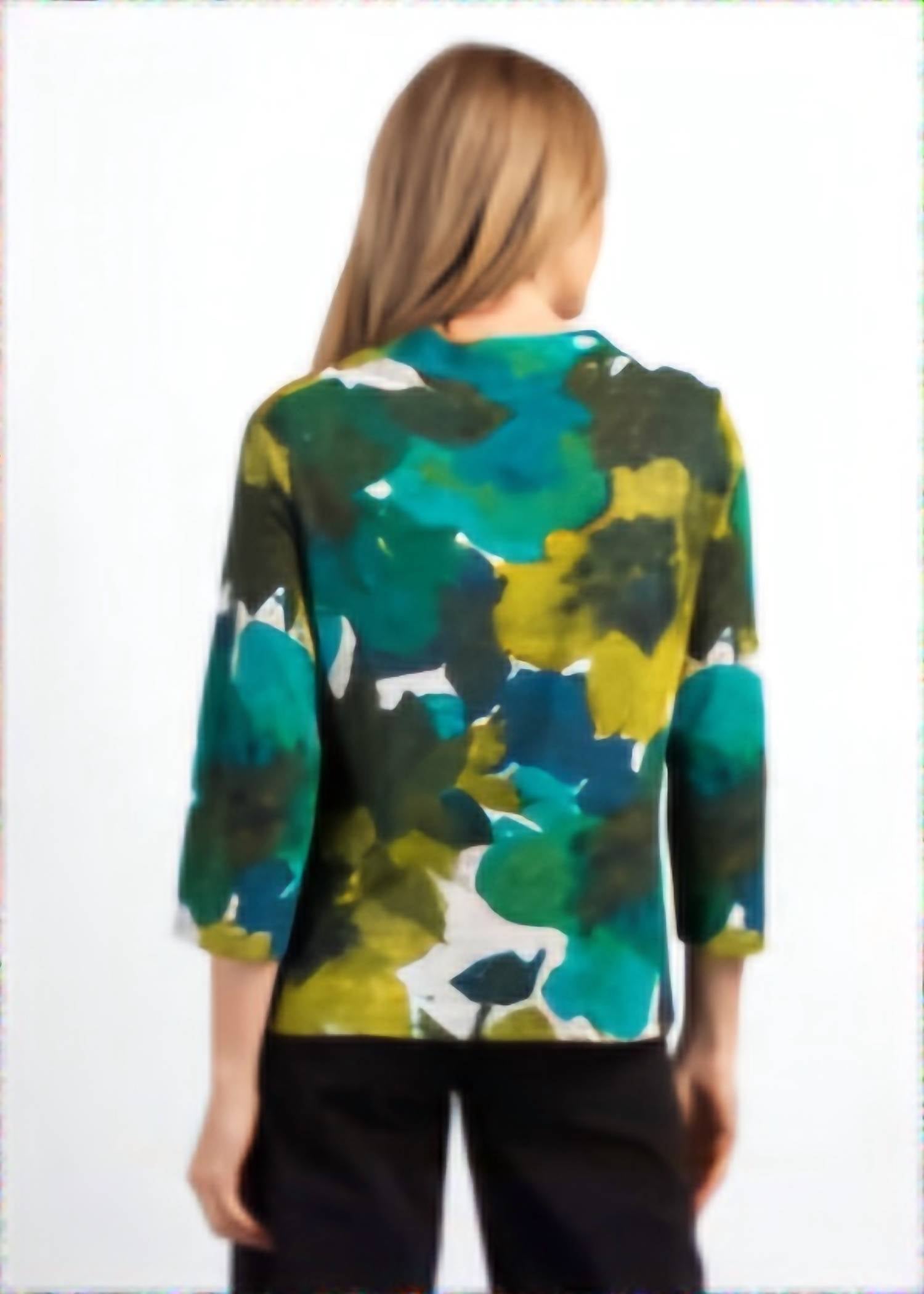 Habitat - Floral V-neck Cotton Pullover