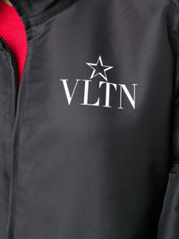 Valentino Logo Print Bomber Jacket in black - women's jacket - view 91