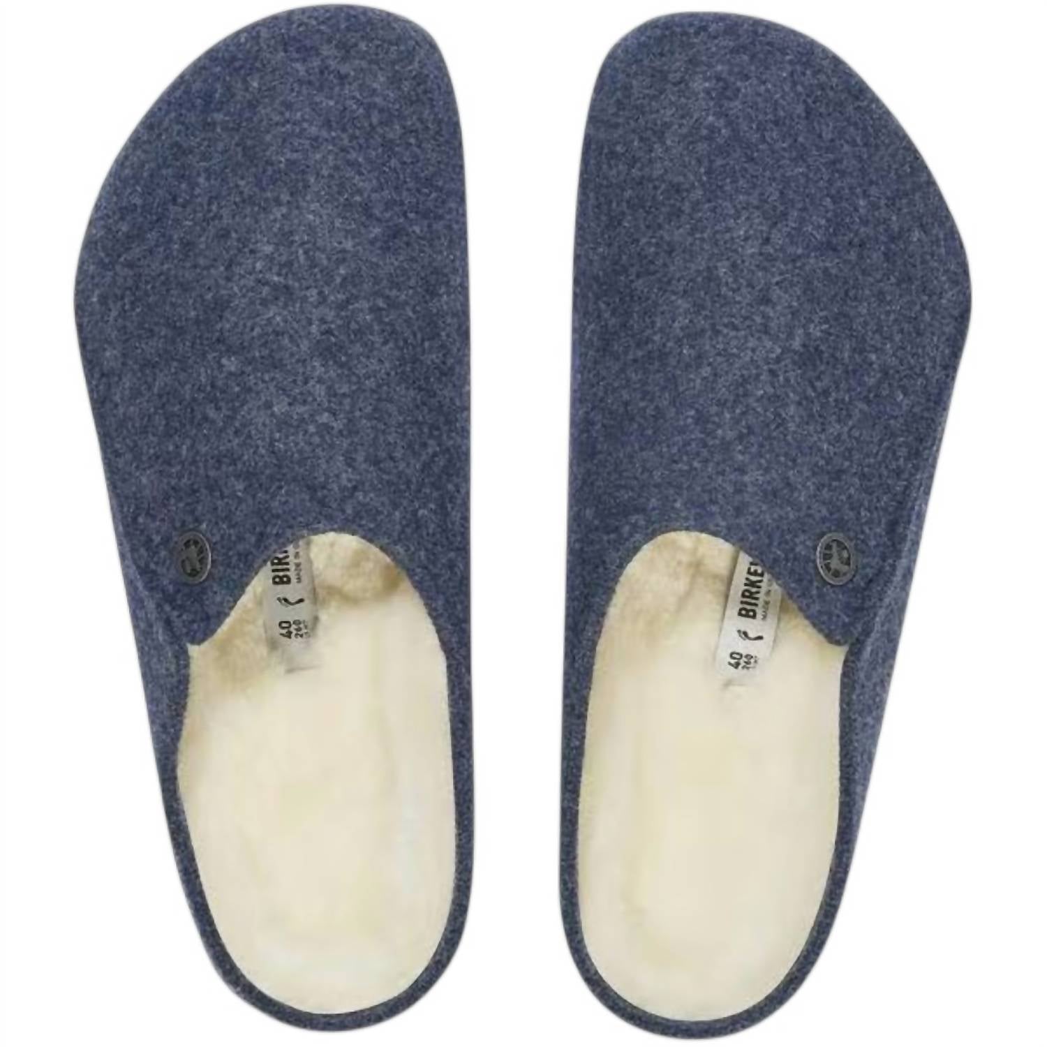 BIRKENSTOCK Unisex Zermatt Slip-on Shoes in navy - men's loafer - detail view