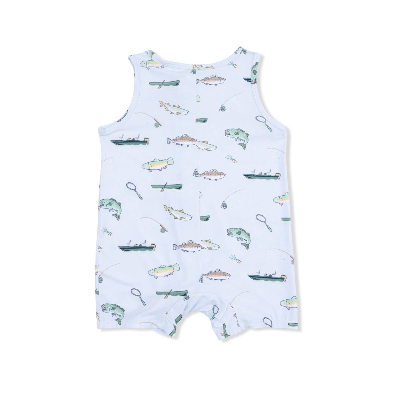 Angel Dear - Kids Fishing Bamboo Sleeveless Shortie Romper