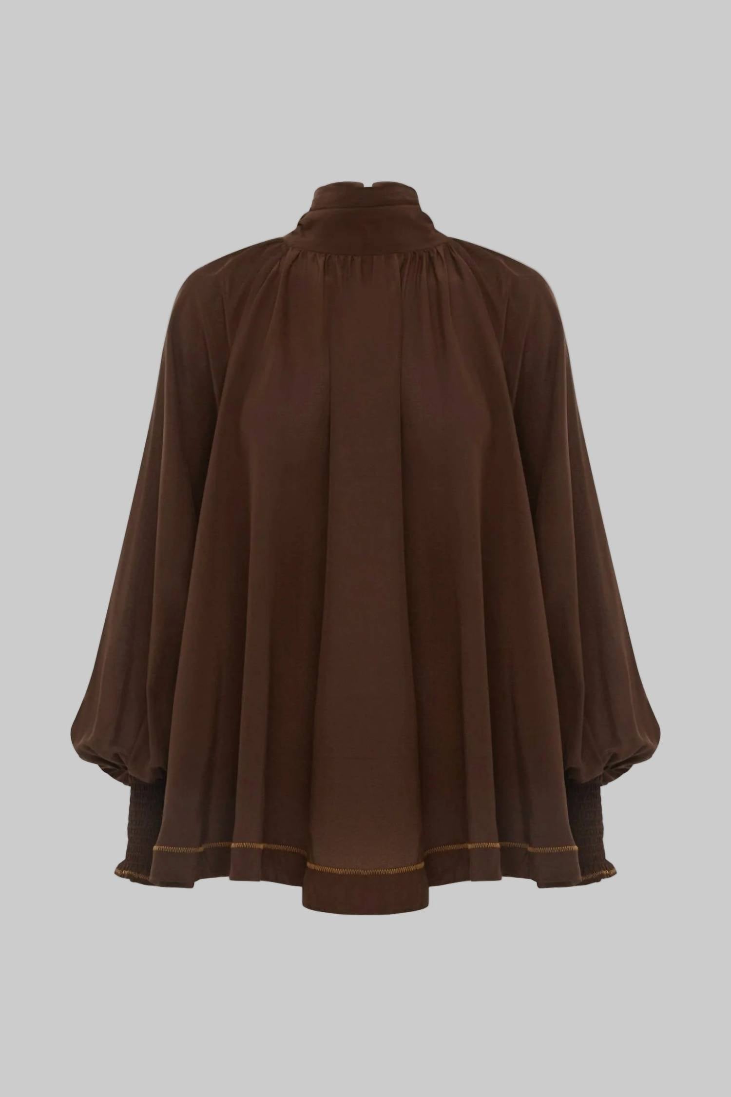ALEMAIS Vito Blouse in brown - women's blouse - view 6