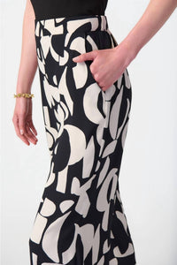 Joseph Ribkoff - Geometric Print Pull On Wide Leg Pant