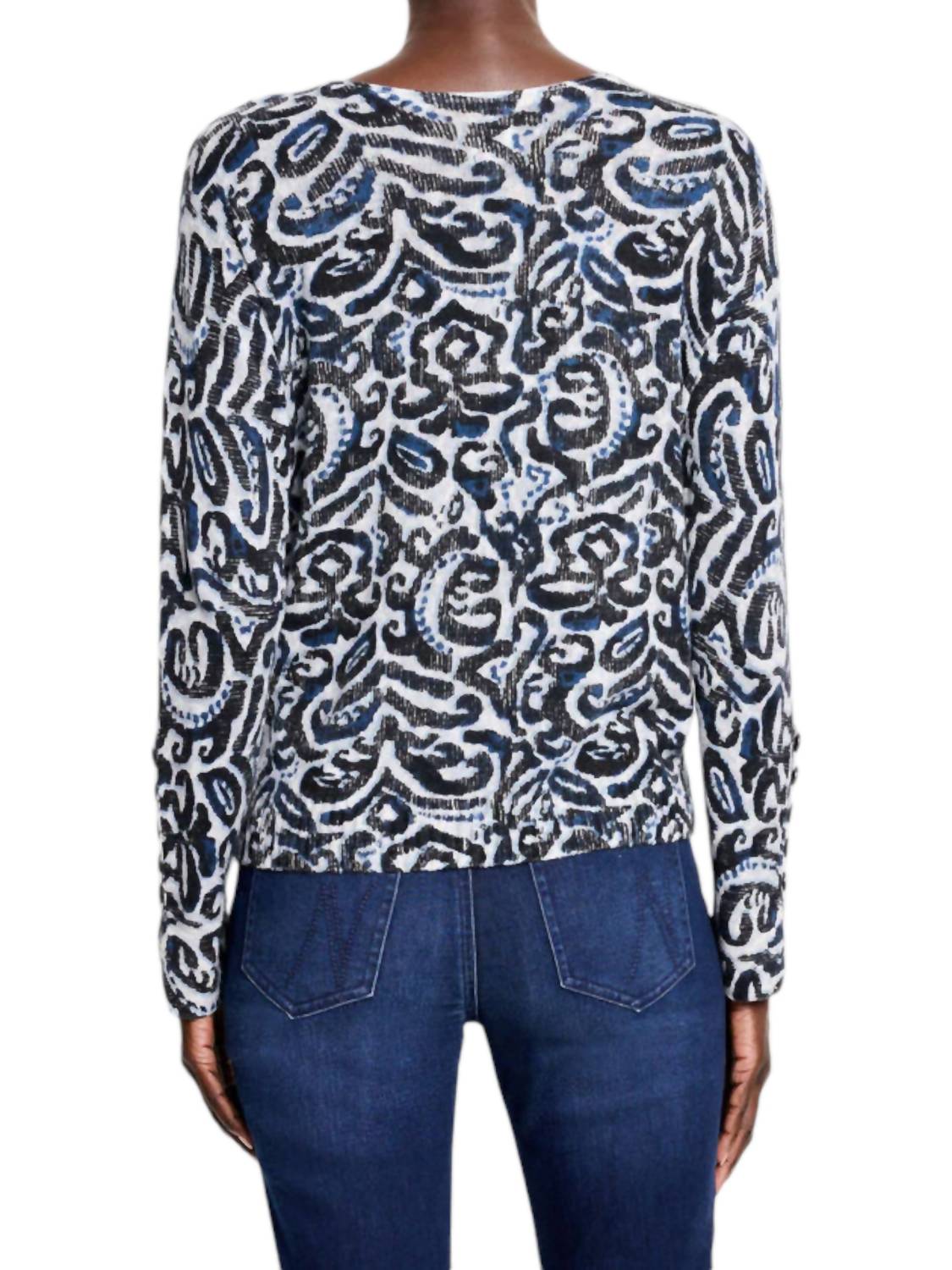 Nic + Zoe - Tossed Paisley Supersoft Sweater