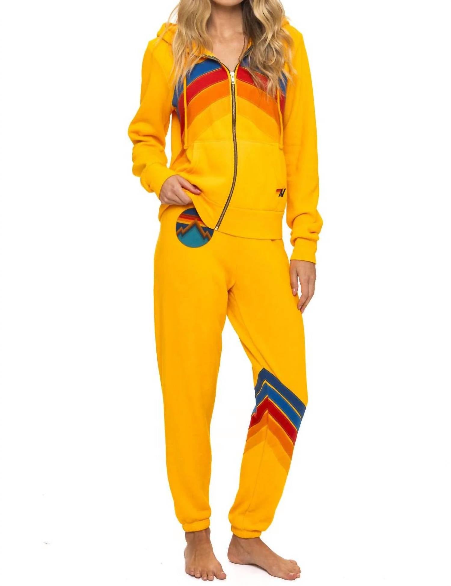 Aviator Nation - Mountain Stitch Chevron Zip Hoodie