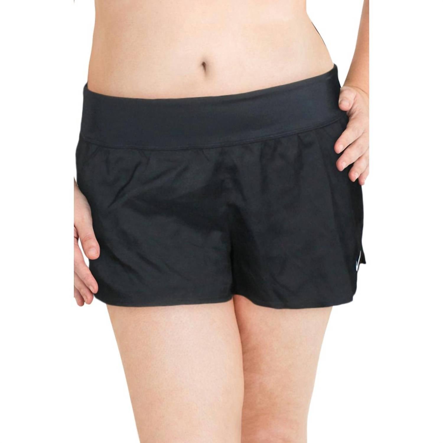 NIKE Womens Boardshorts Full Coverage Swim Bottom in black - women's swimwear