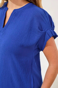 Tribal - Textured Short Sleeve Tunic Shift Dress