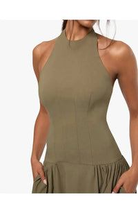 We Wore What - Halter Corset Midi Dress