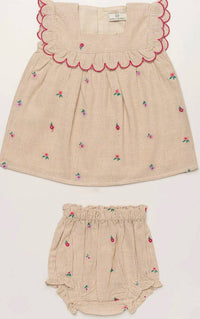 Early Sunday - Girl's Dolly Dress With Bloomers Set