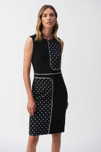 Joseph Ribkoff - Polka Dot Sleeveless Sheath Dress
