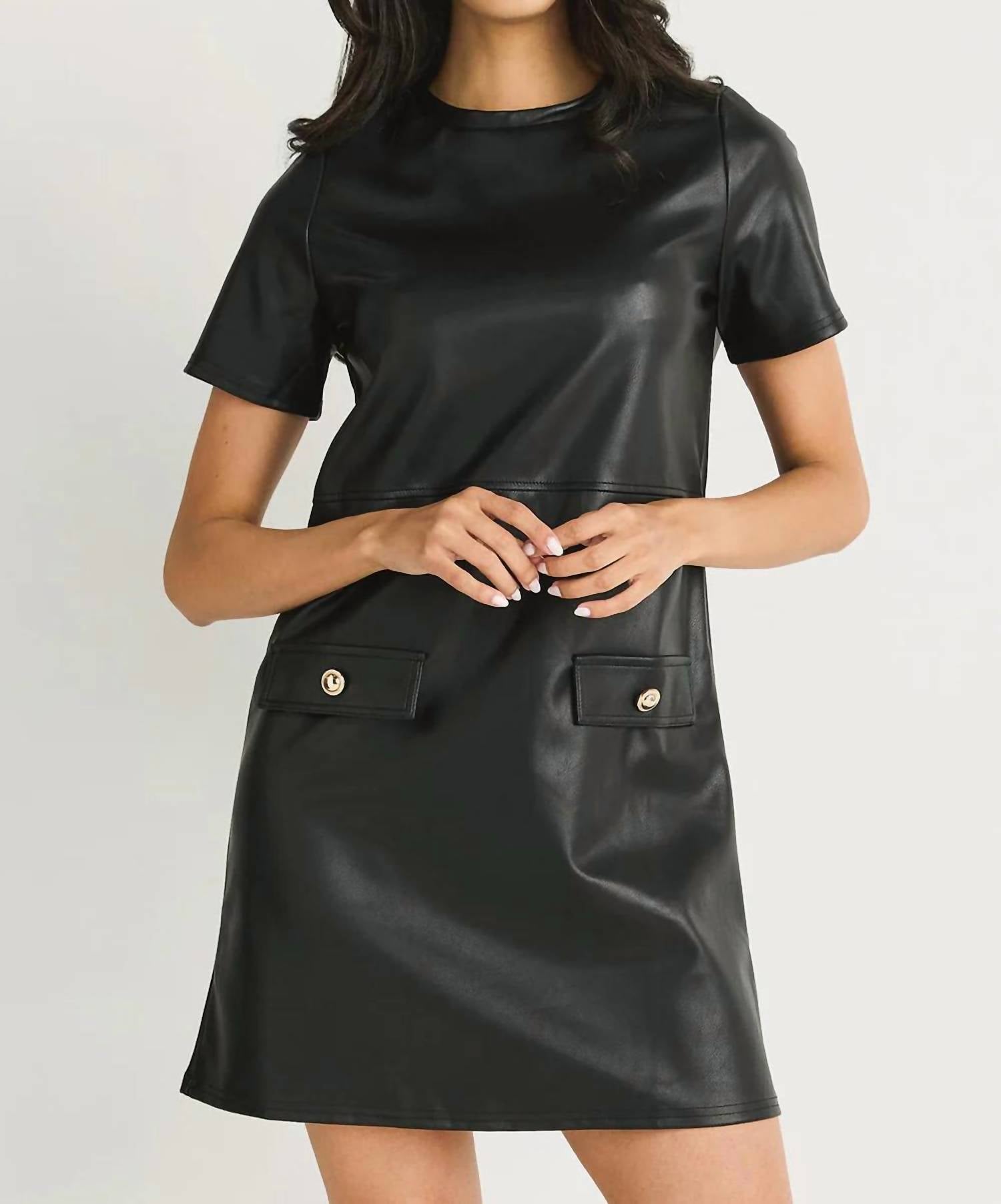 Thml - Short Sleeve Leather Dress