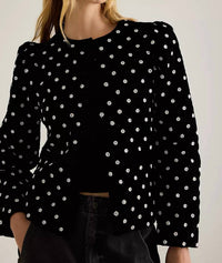 Queens of Archive Kitty Embellished Jacket in black - women's jacket
