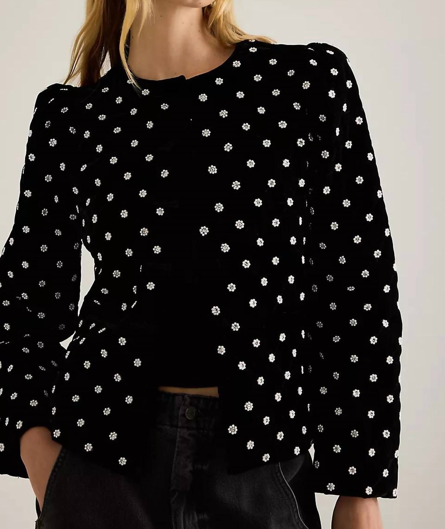 Queens of Archive Kitty Embellished Jacket in black - women's jacket