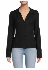 French Connection - Tash Textured Button Front Top