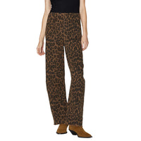 Le Jean Utility Soft Barrel Pant in dark leopard - women's jeans