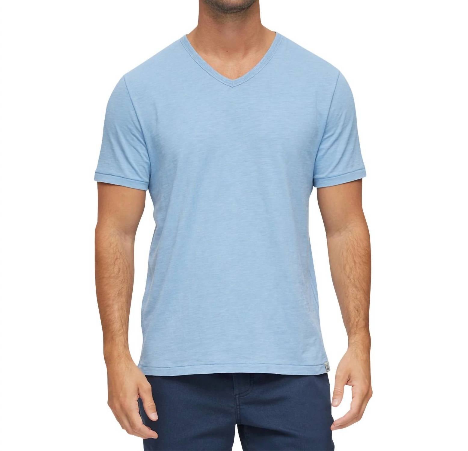 Flags & Anthem - Chantham Short Sleeve Burnout V-neck Tee