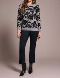 Tribal - Soft Boucle Jacquard Long Sleeve Sweater