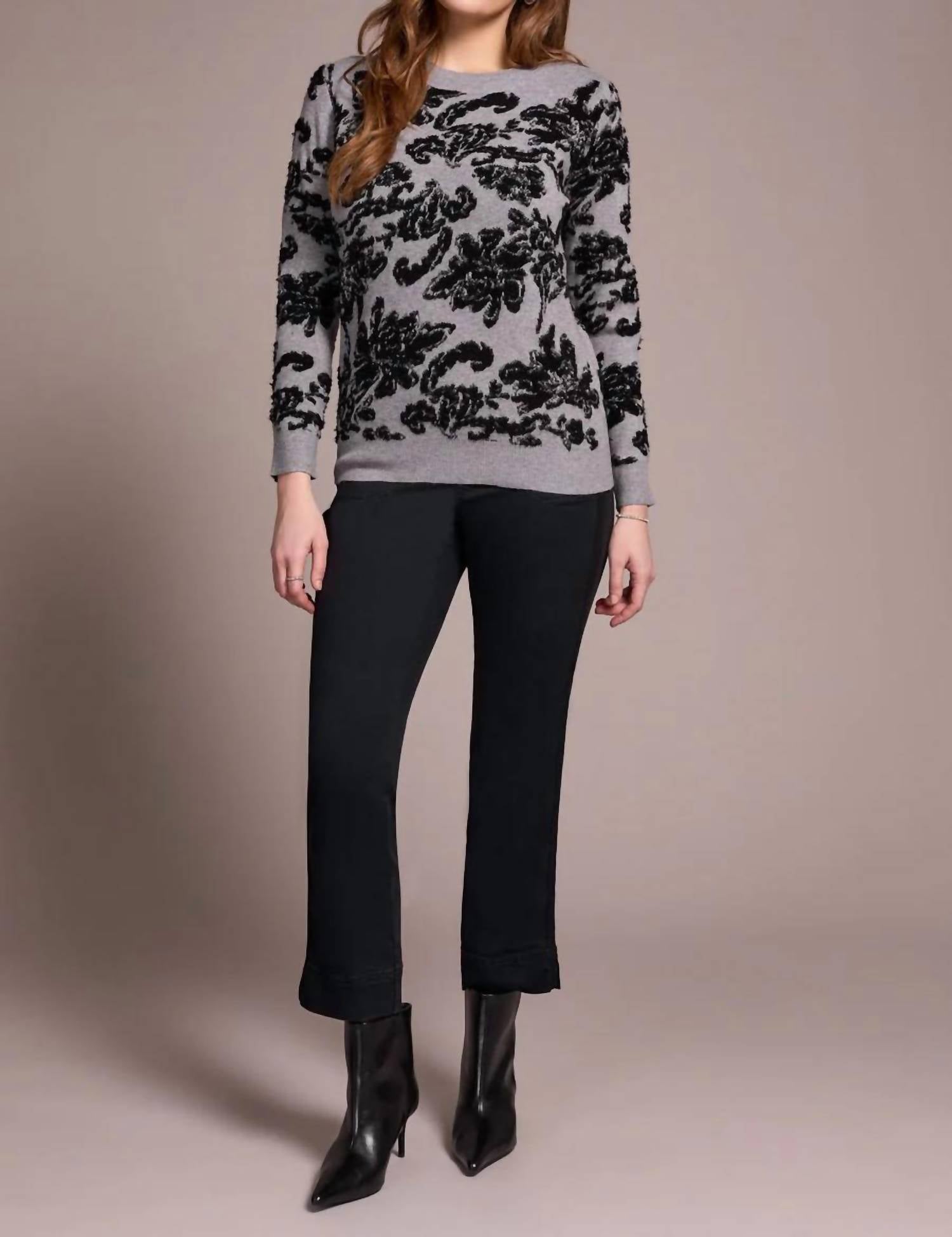 Tribal - Soft Boucle Jacquard Long Sleeve Sweater