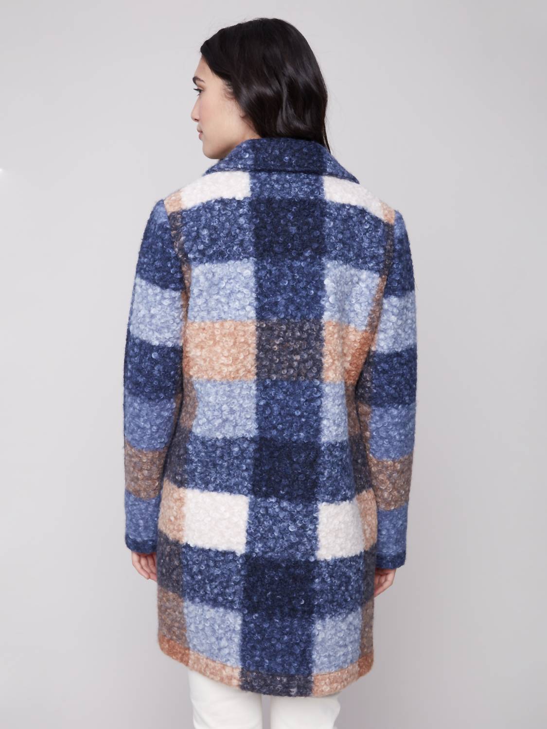 Charlie B - Plaid Bouclé Long Sleeves Jacket