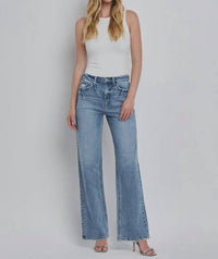 Vervet By Flying Monkey - Clare Super High Rise Wide Leg Jeans - Plus