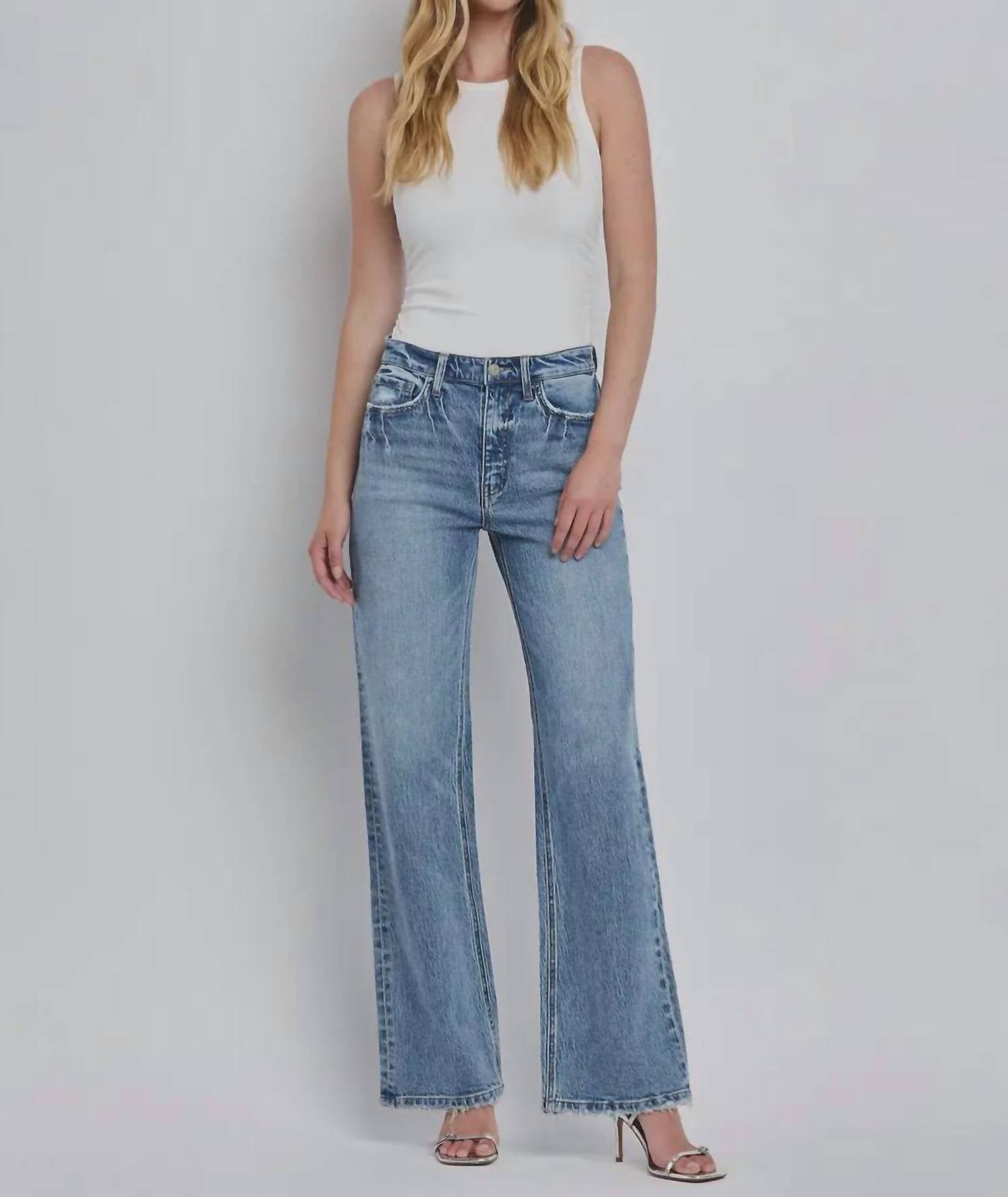 Vervet By Flying Monkey - Clare Super High Rise Wide Leg Jeans - Plus