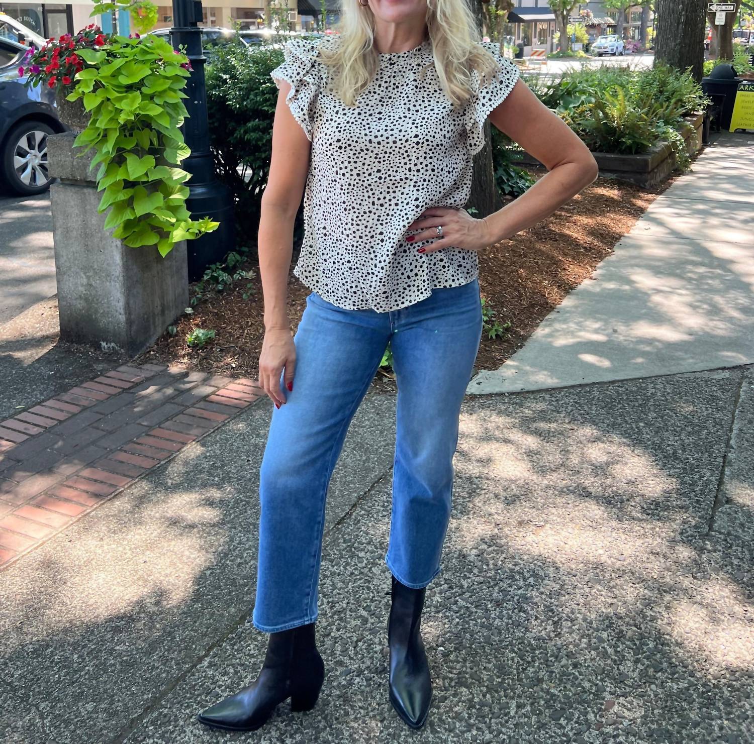 Thml - Spotted Flutter Sleeve Top