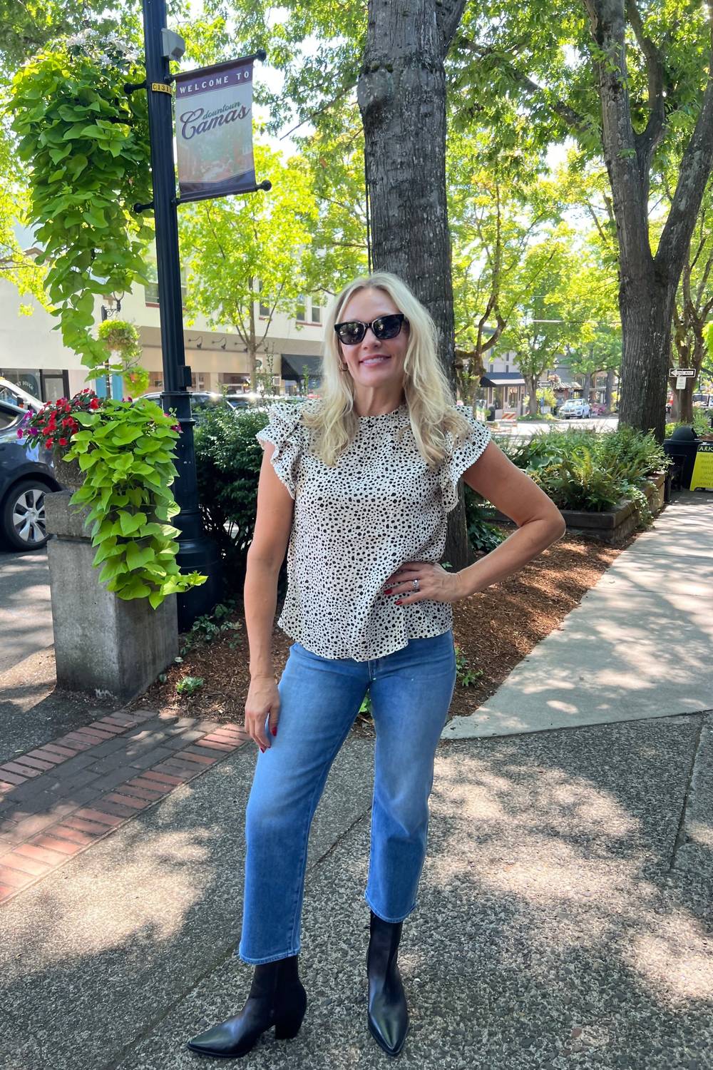 Thml - Spotted Flutter Sleeve Top