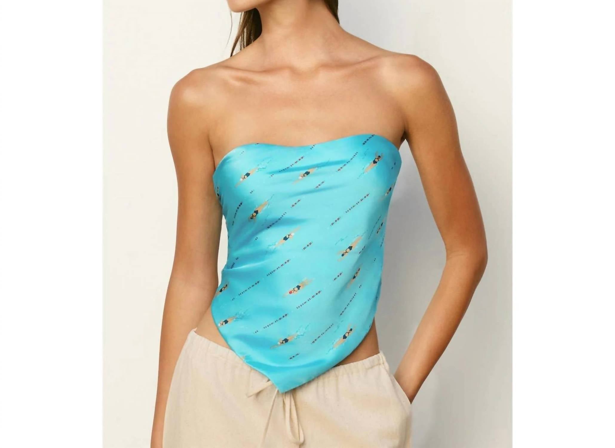 Dress Forum - Azure Escape Strapless Handkerchief Top