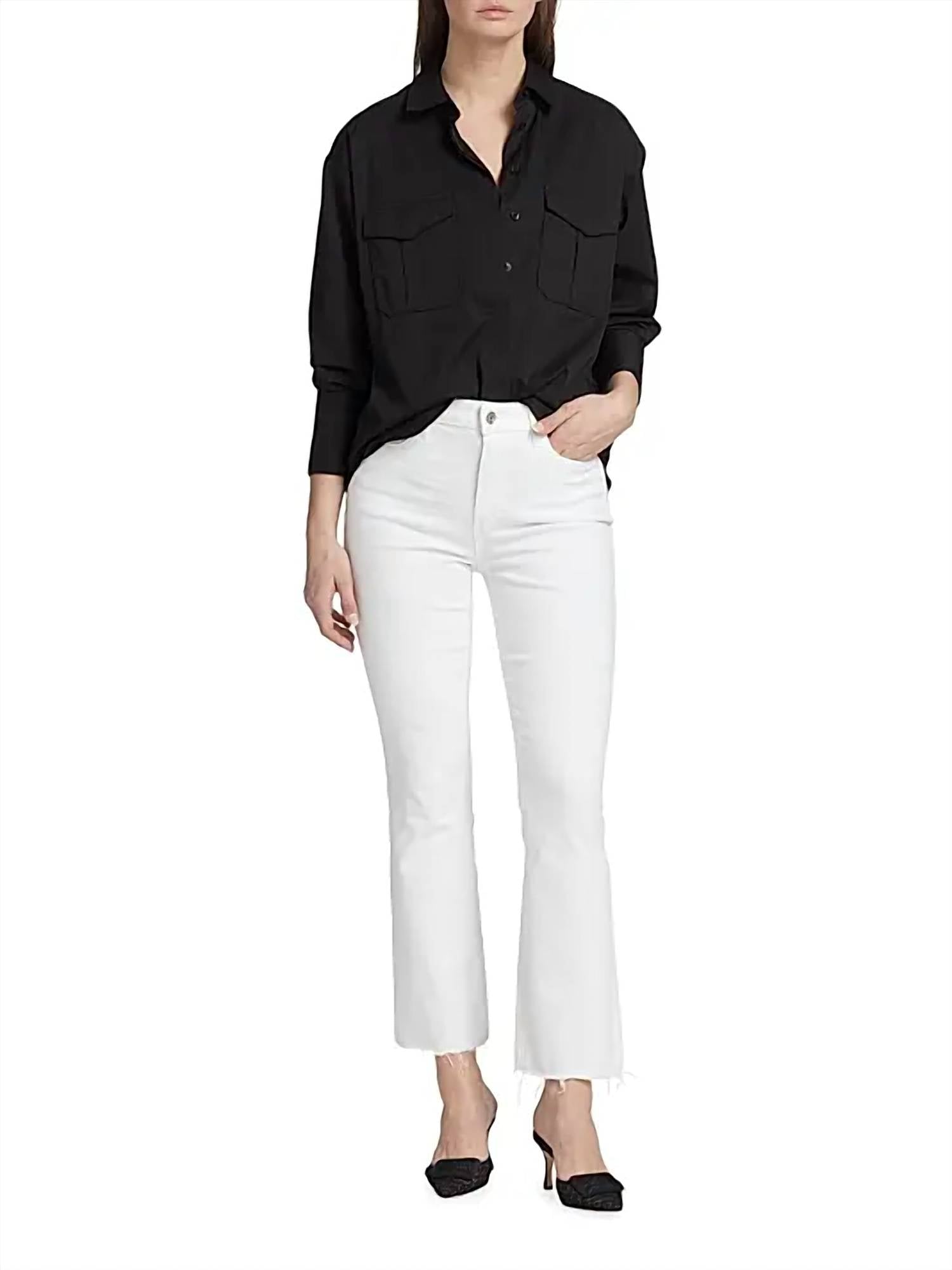 Paige - Claudine Flared Ankle-crop Jeans