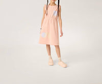 The Sunday Collective - Girl's Organic Open Back Patch Print Dress