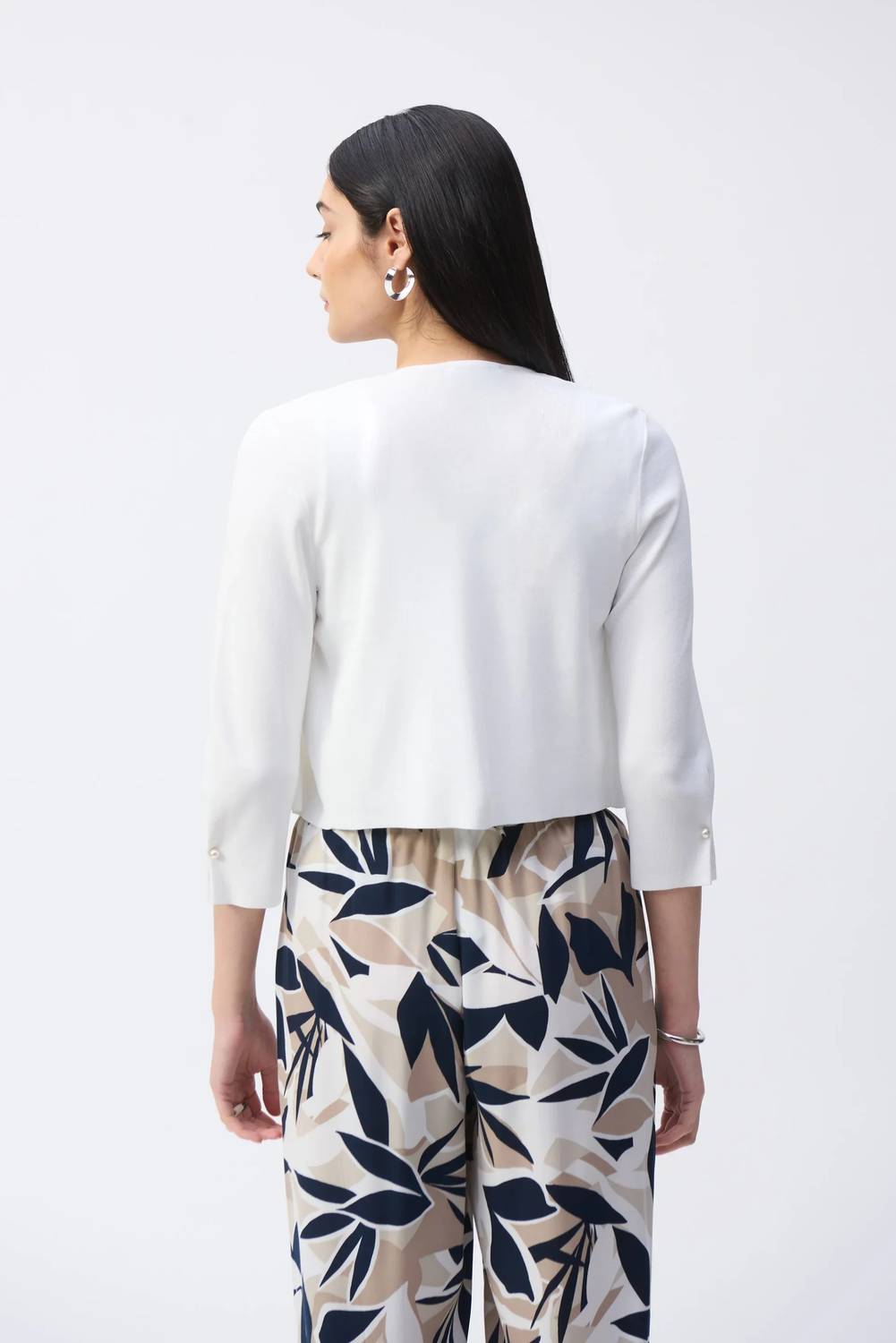 Joseph Ribkoff - Pearl Accent Sleeve Cropped Cover Up
