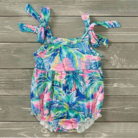 Pete + Lucy - Girls Palm Paradise Romper