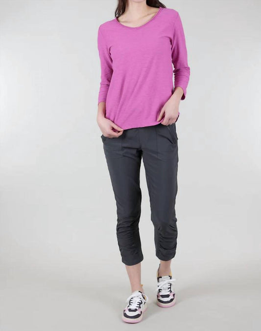 Cut Loose - 3/4-Sleeve V-Tee, Cosmo