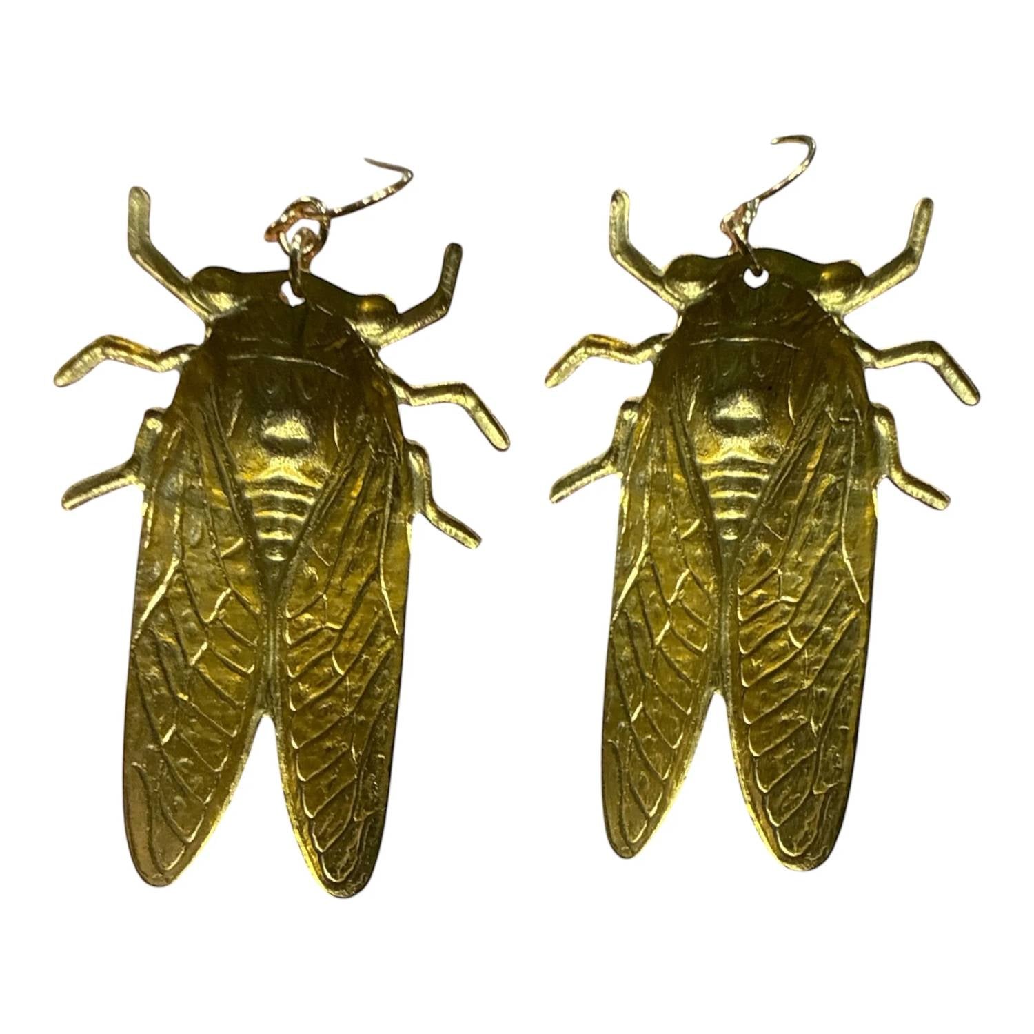 Mint - Women's Beetle Insect Bug Oversized Earrings