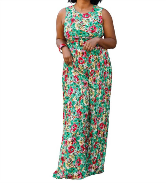 Mulla - Pleated Floral Jumpsuit