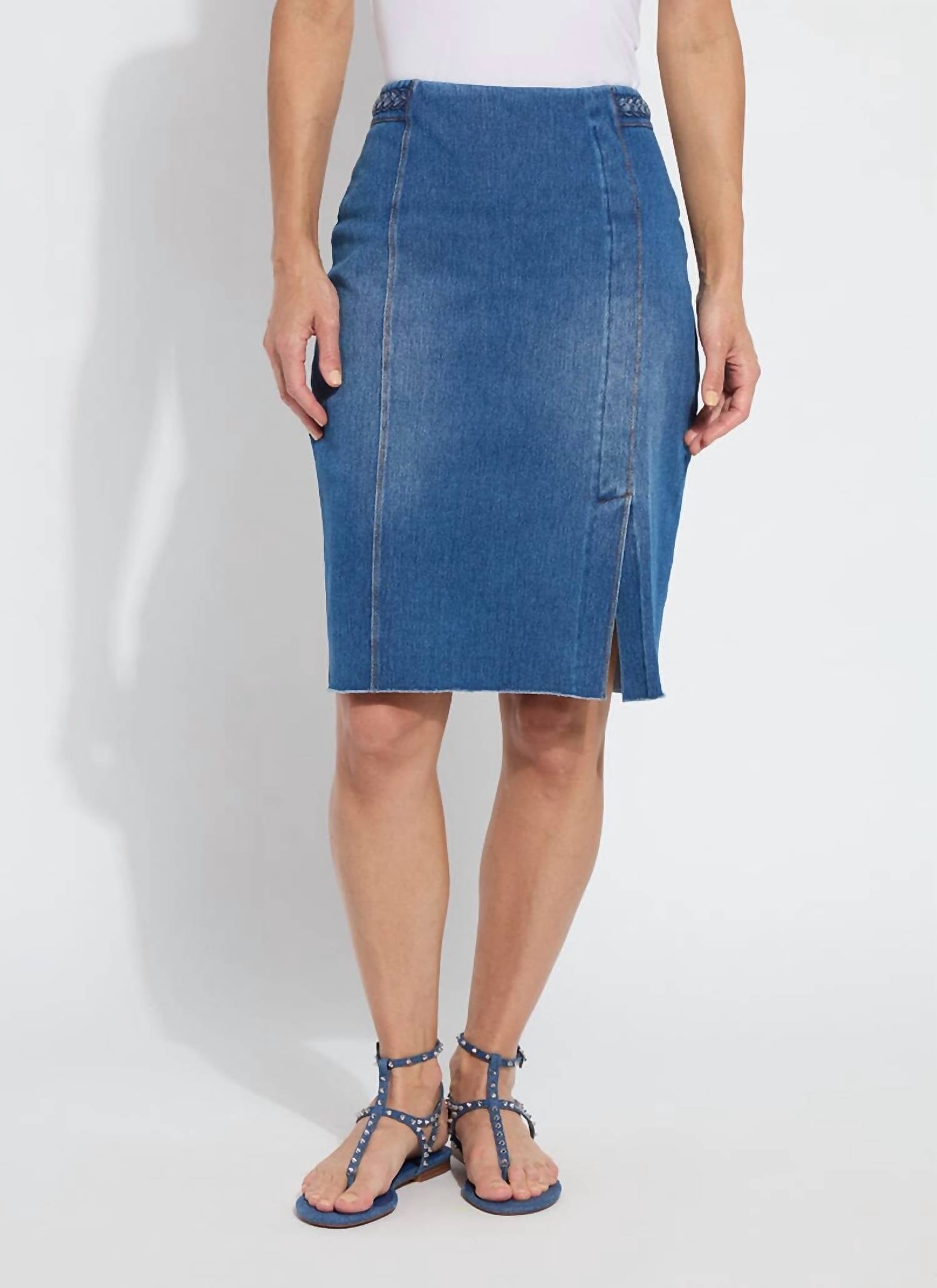 Lysse - Tess Braided Denim Pencil Skirt