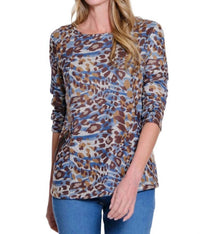 Multiples - 3/4 Sleeve Zip Pocket Top - Plus