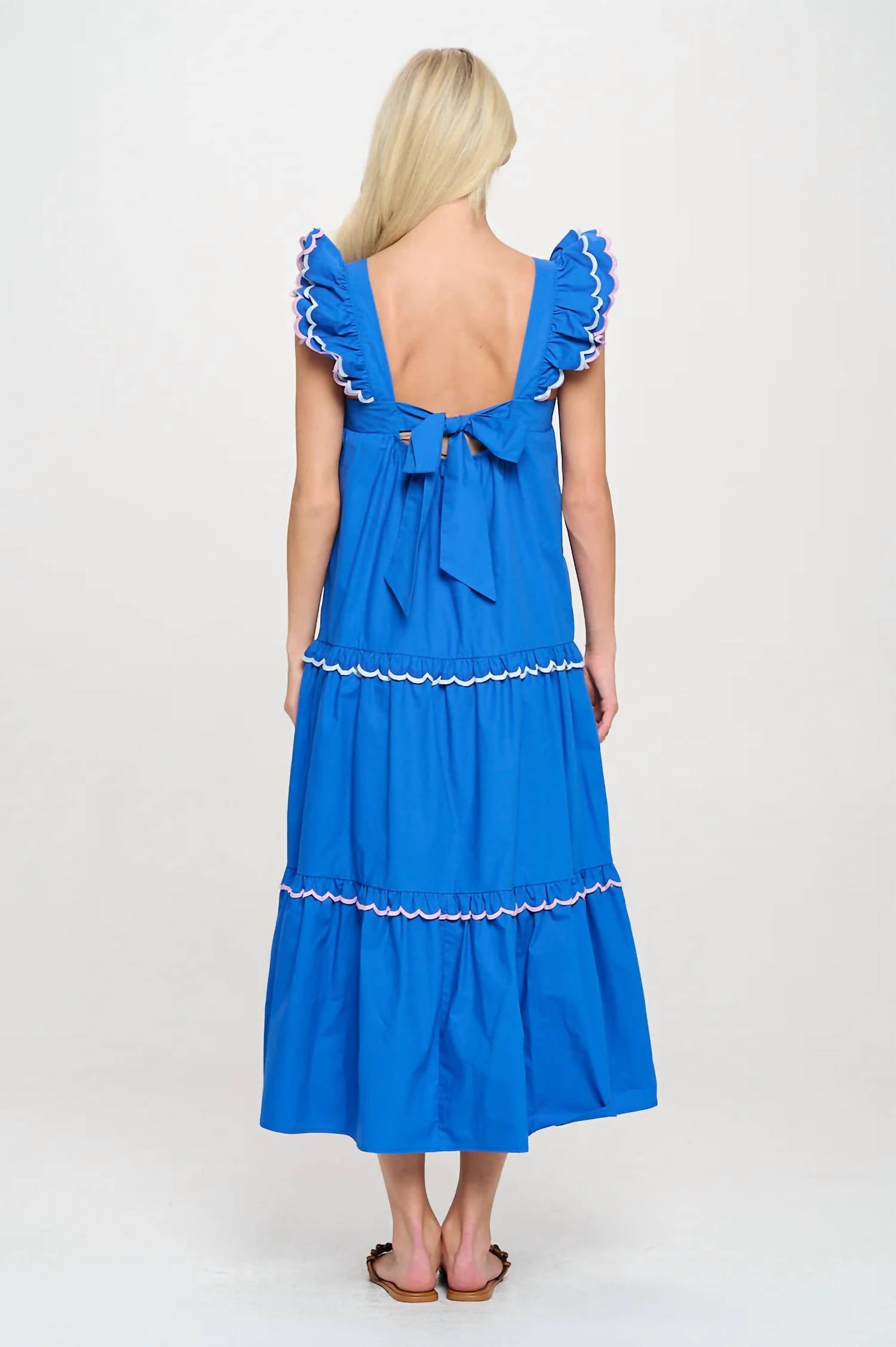 Meet Me In Santorini - Azure Oasis Maxi Dress