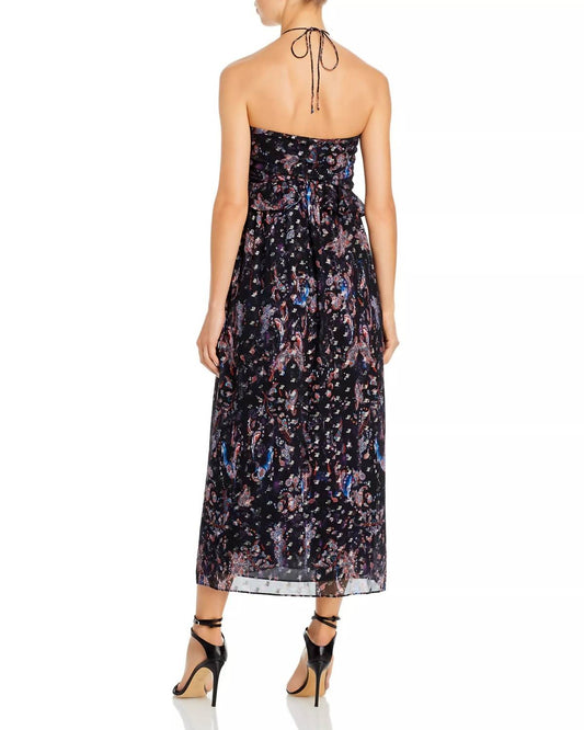 Iro - Somov Paisley Lurex Jacquard Halter Midi Dress