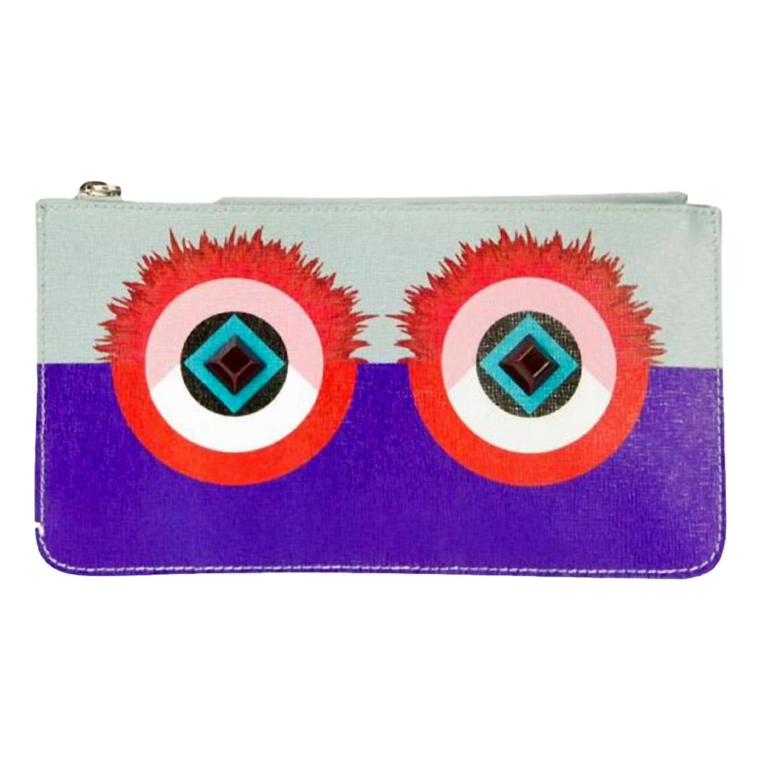 Fendi - Women's Monster Zip Pouch Clutch Cosmetic Bag