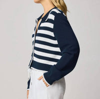 Splendid - Nicolette Striped Polo Cardigan