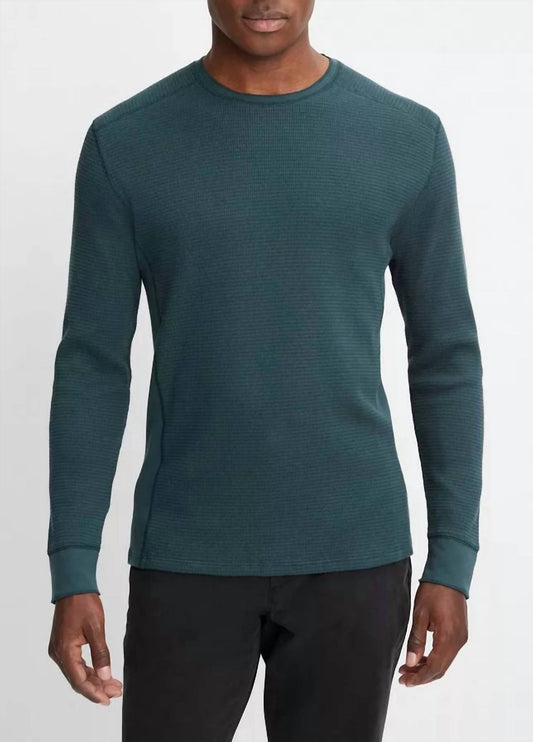 Vince - Thermal Long-Sleeve Crew Neck Pullover