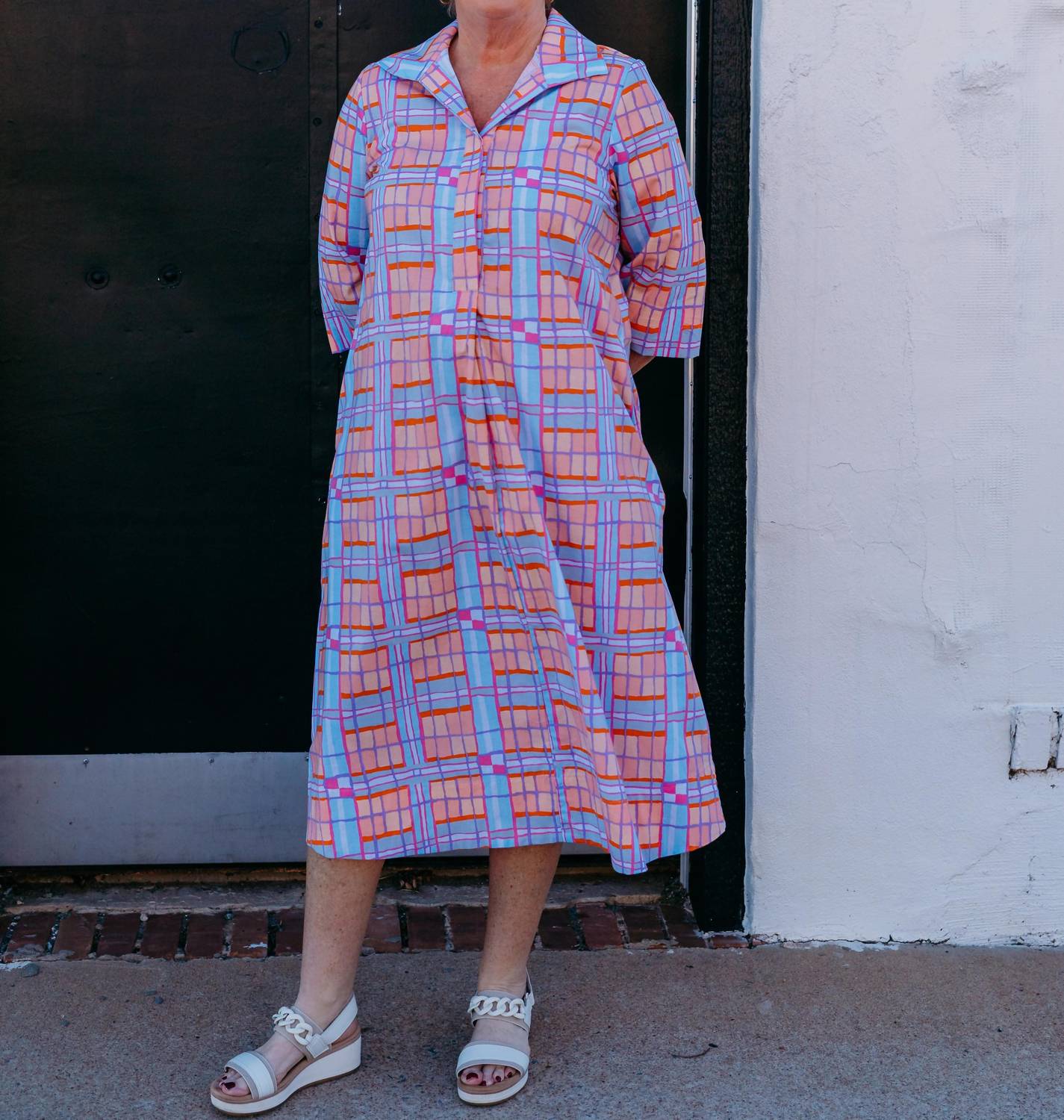 Uncle Frank - Plaid Midi Swing Dress