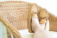 Lamo Men's Softsole Moccasin Slipper in tan - men's loafer - alternate view