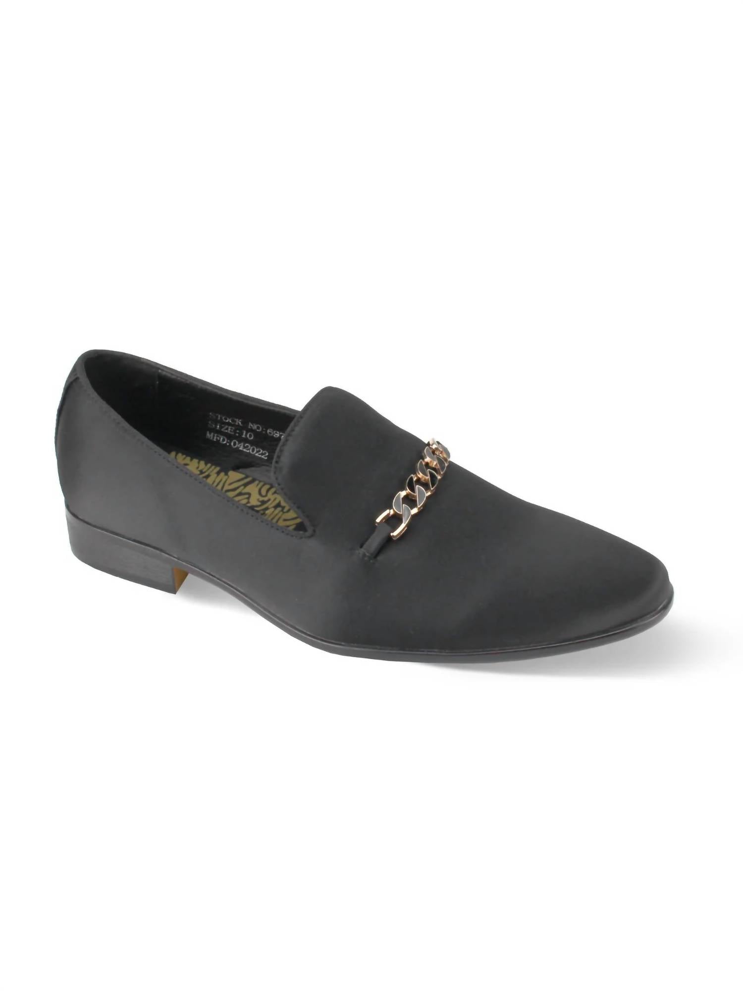 After Midnight Men's Stylish Slip-on Loafers in black - men's loafer - detail view