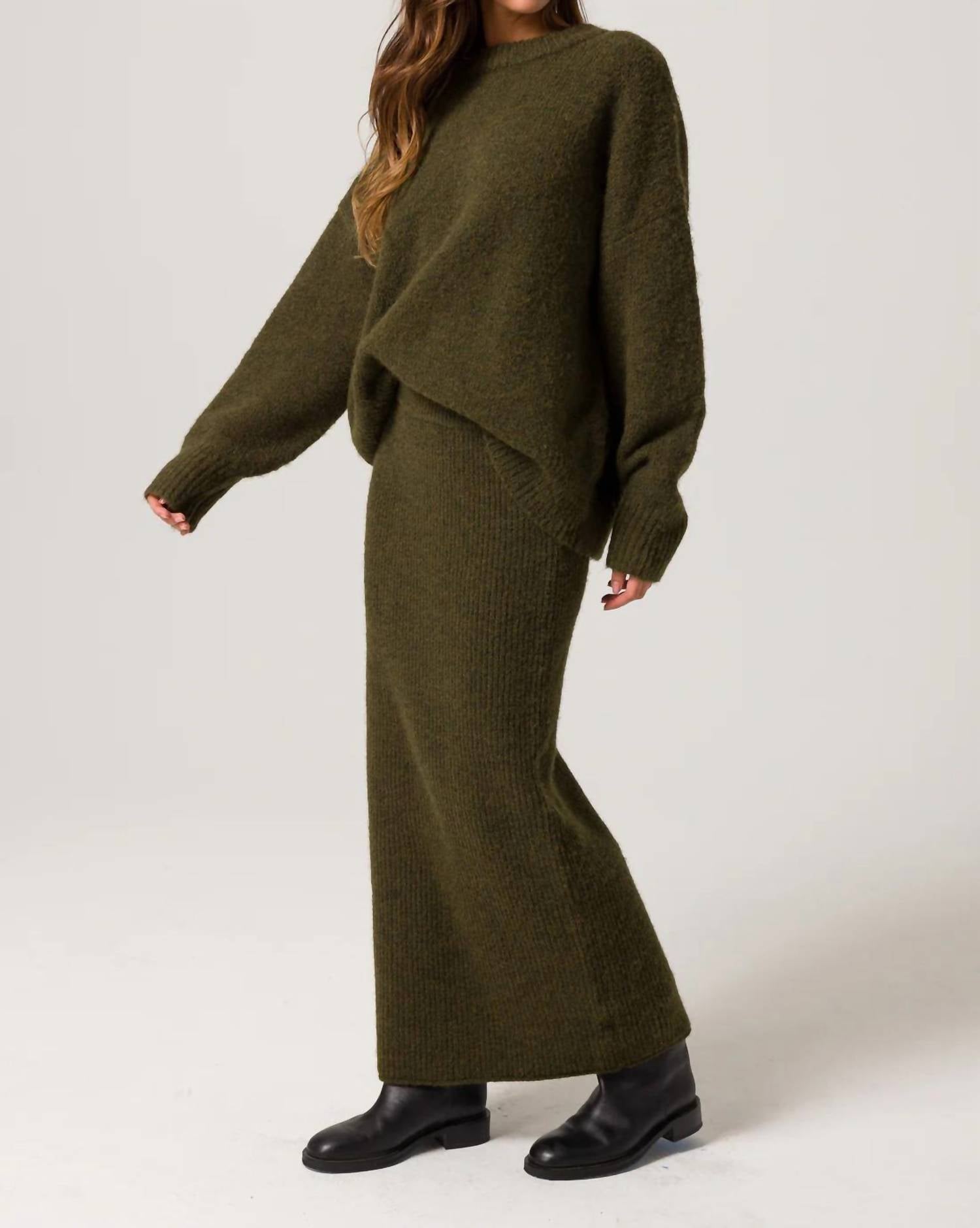 Line And Dot - Hart Sweater Maxi Skirt