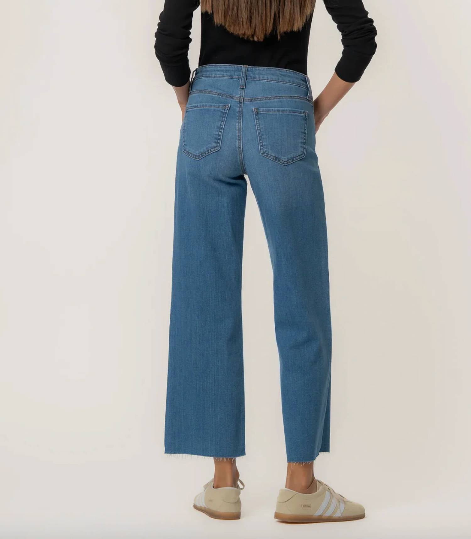 Kut From The Kloth - Charlotte High Rise Wide Leg Raw Hem Jean
