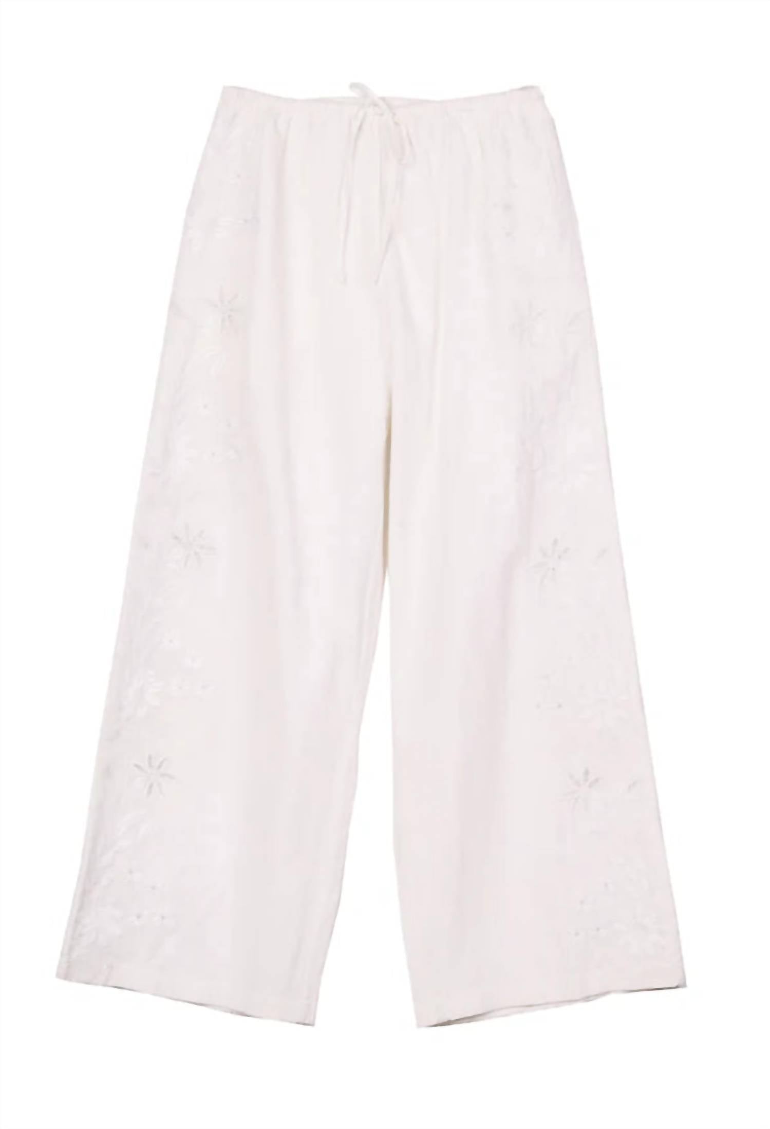 Ciao Lucia - Ermmano Embroidered Flower Pants